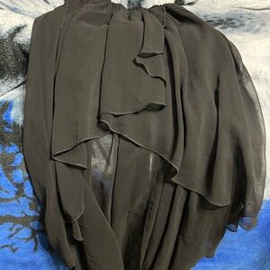 UK2LA Elegant Black High Low Skirt